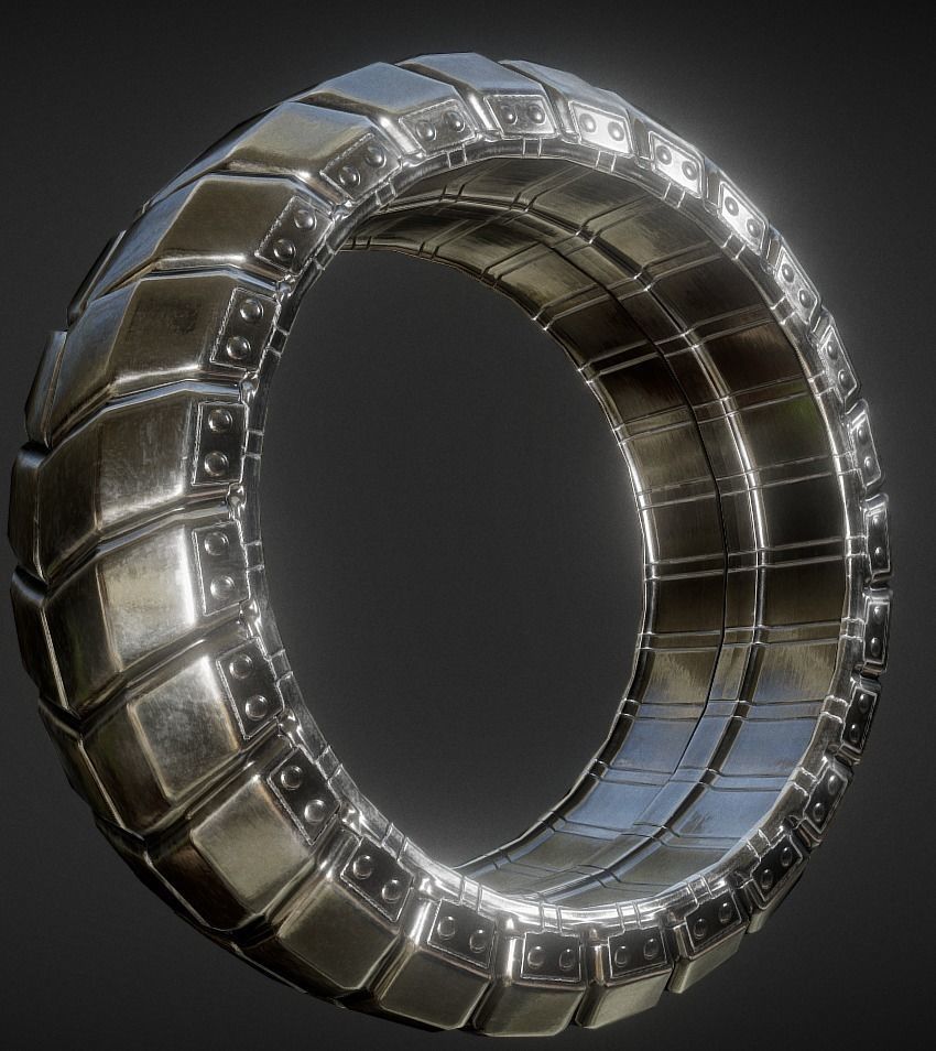 Futuristic Tire Collection Low-poly 3D model_24