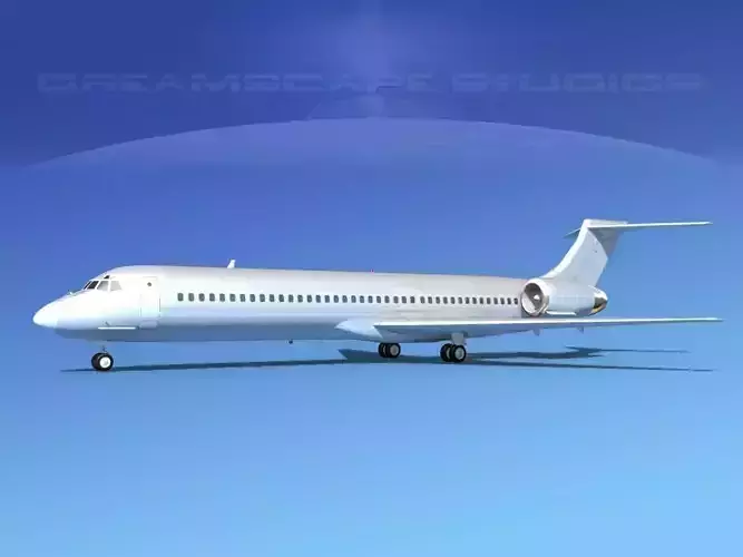 McDonnell Douglas MD-87 Bare Metal 3D model