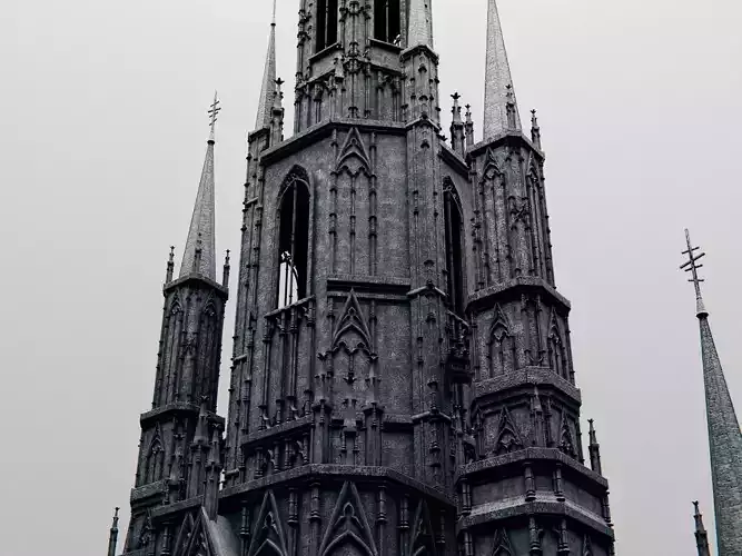 Gothic Chapel 3D model 5