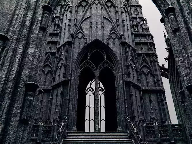 Gothic Chapel 3D model 7