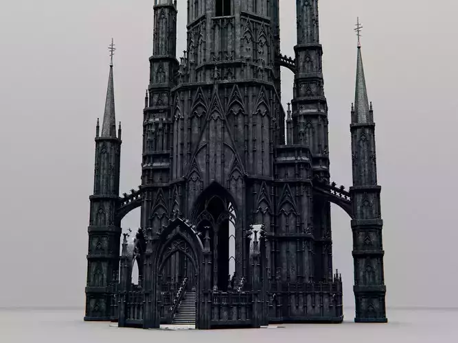 Gothic Chapel 3D model 4