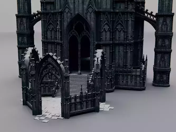 Gothic Chapel 3D model 6