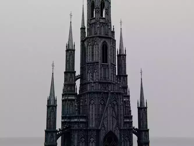 Gothic Chapel 3D model 3