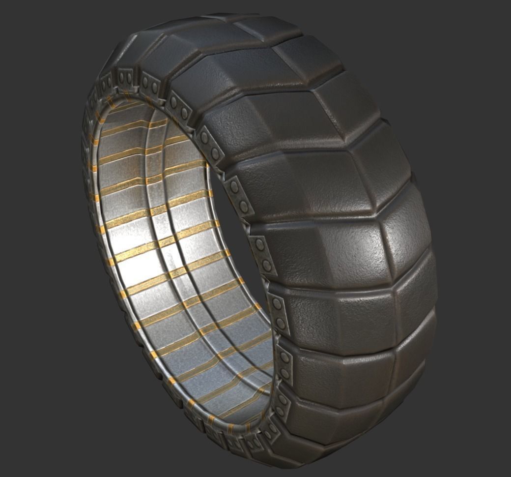 Hydraulic Suspension and Tire Basic Version Rigged and Animated Low-poly 3D model_17