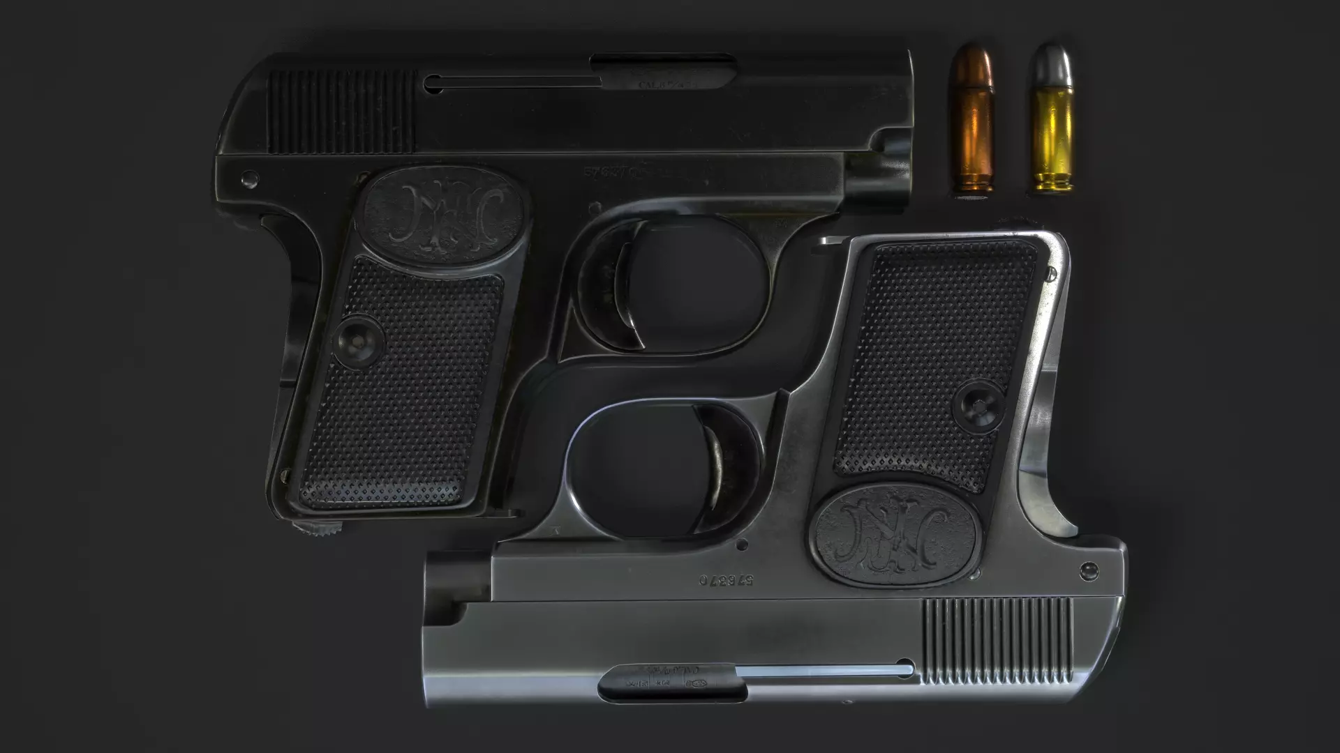 Browning M 1906 pistol Low-poly 3D model Low-poly 3D model