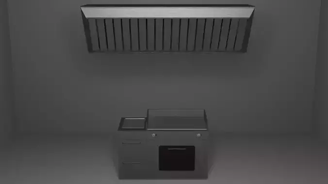 Low Poly Grill Low-poly 3D model