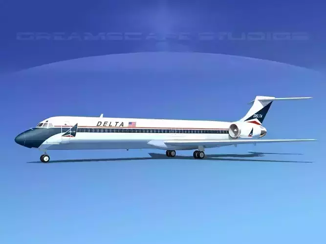 McDonnell Douglas MD-87 Delta 1 3D model