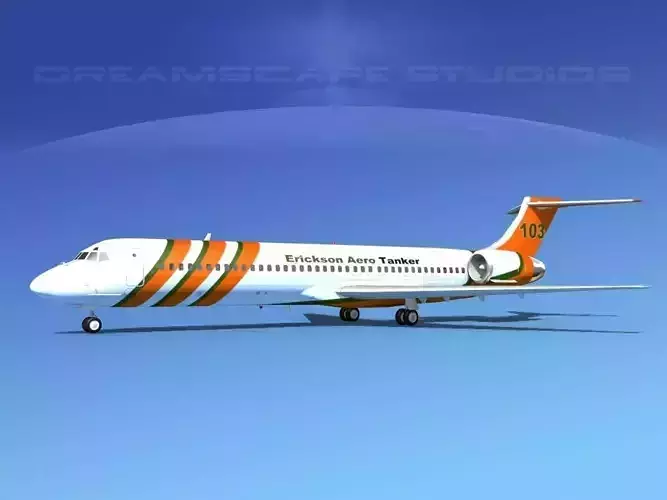 McDonnell Douglas MD-87 Erickson Fire Fighters 3D model