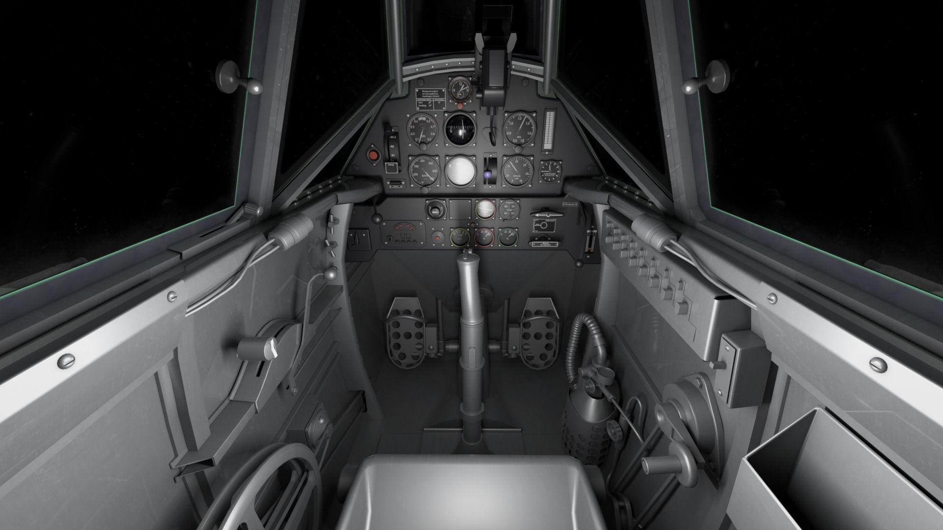 Bf109 E3 Low-poly 3D model_5