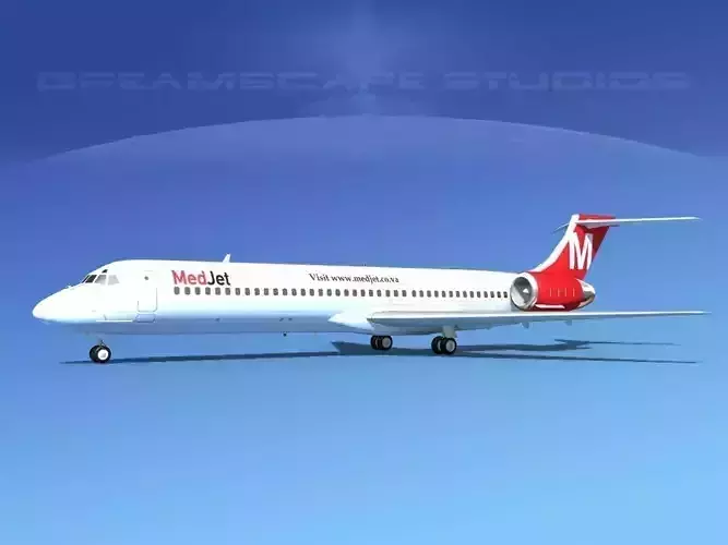 McDonnell Douglas MD-87 MedJet 3D model
