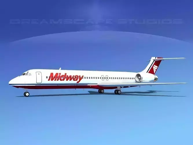 McDonnell Douglas MD-87 Midway 3D model