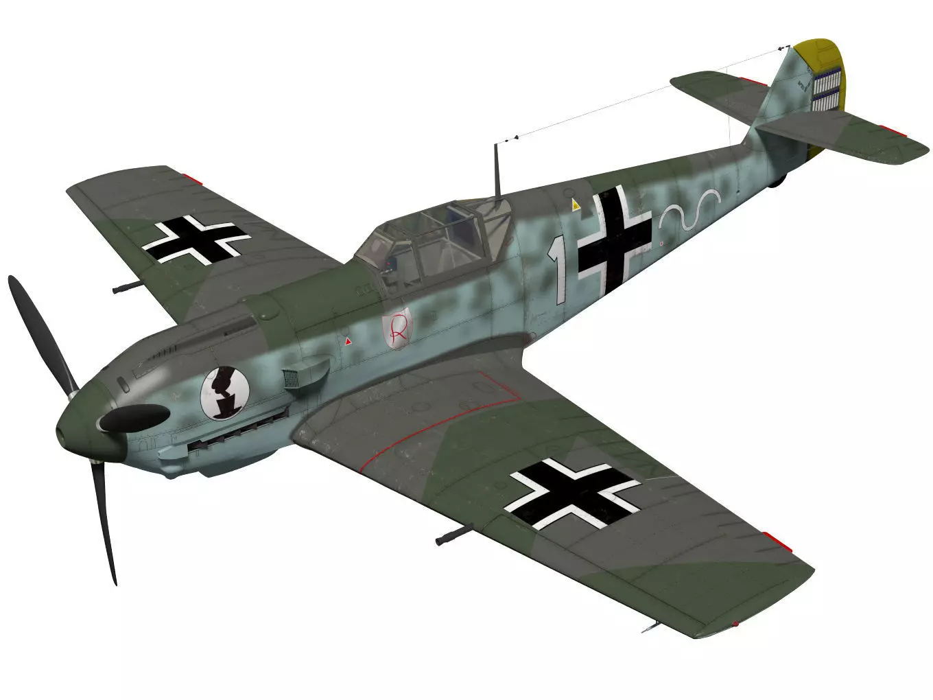 Messerschmitt Bf 109 E4 3D model
