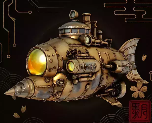 Steampunk Submarine Victorian Deep Sea Vessel Game