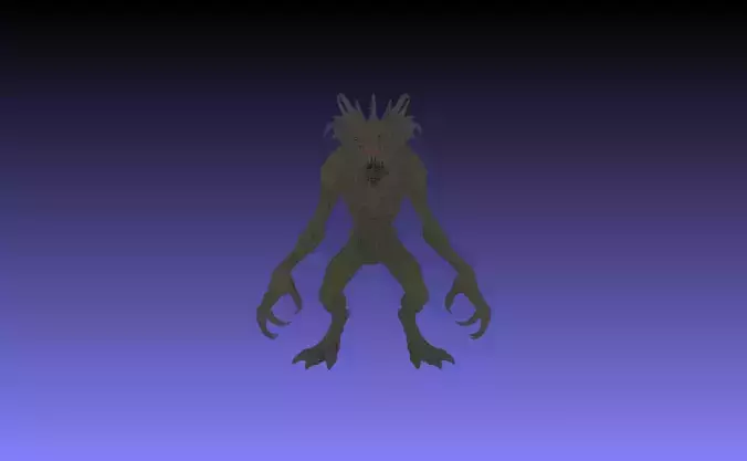 Dravhun Rigged Low-Poly Cave Monster 3D Model Low-poly 3D model