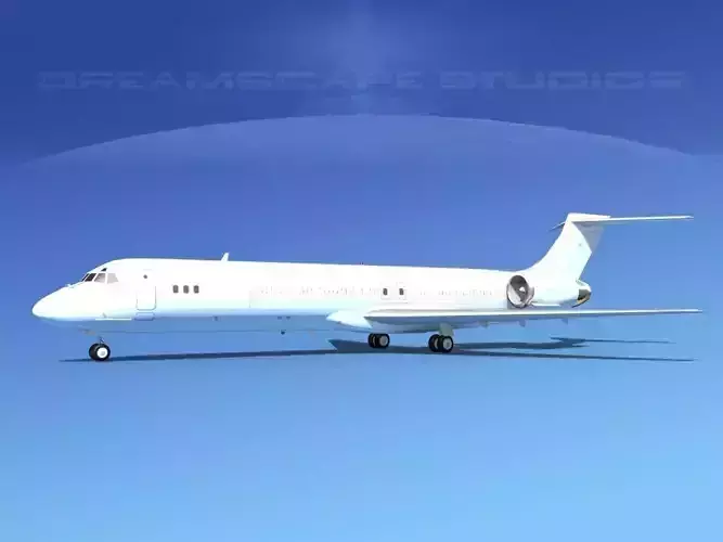 McDonnell Douglas MD-87 Unmarked Cargo 3D model