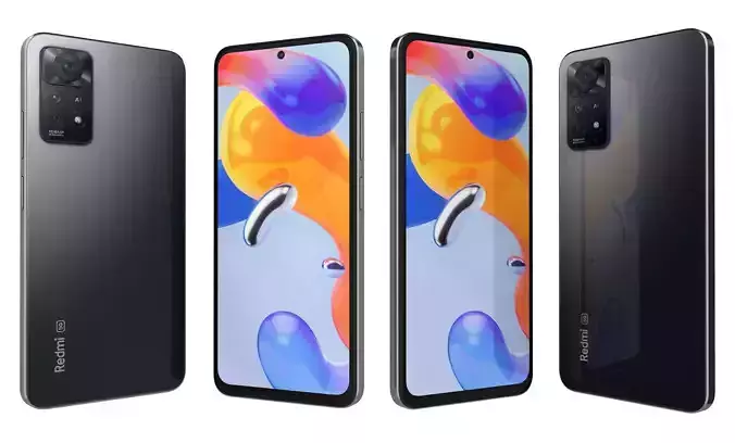 Xiaomi Redmi Note 11 Matte Black High Poly 3D model | CGTrader