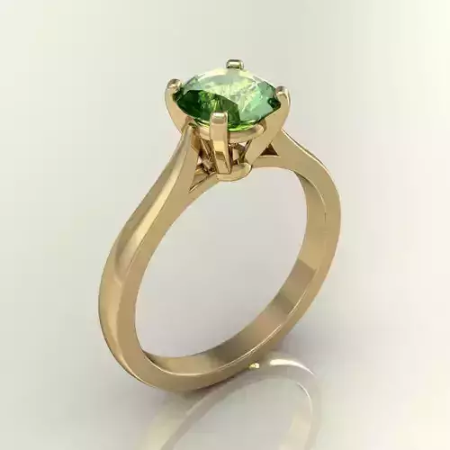 Ring peridot engagement gold