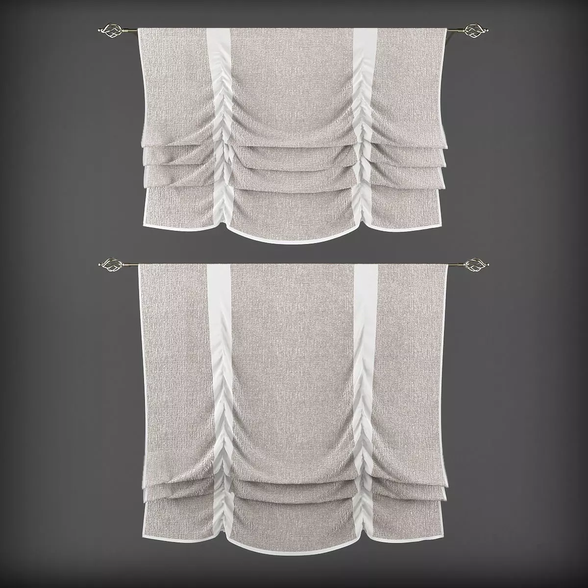 Curtain 3D model 230 Low-poly 3D model_0