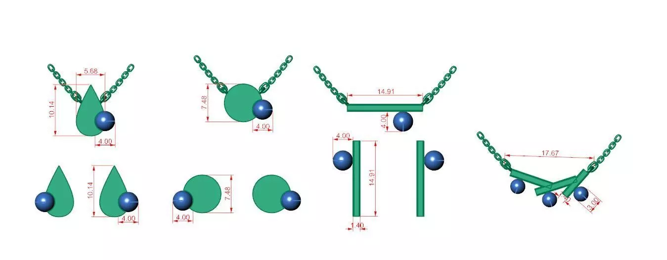 a lovely jewelry set 3D print model