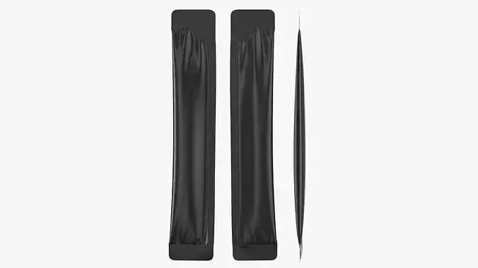 Matte Black Stick Sachet Pouch Mockup 09