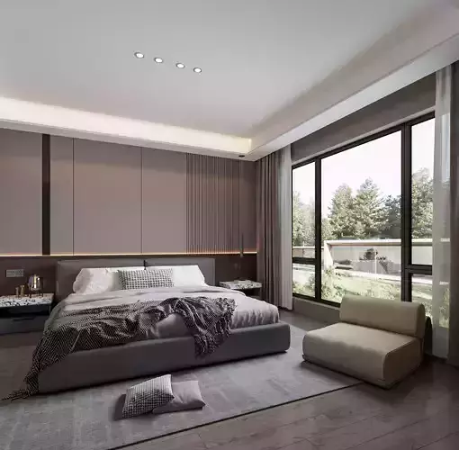 Modern Bedroom 3D Model 3D model