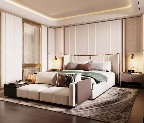 Modern Bedroom 3D Model 3D model