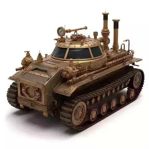 Steampunk Light Armored Vehicle 3D Model