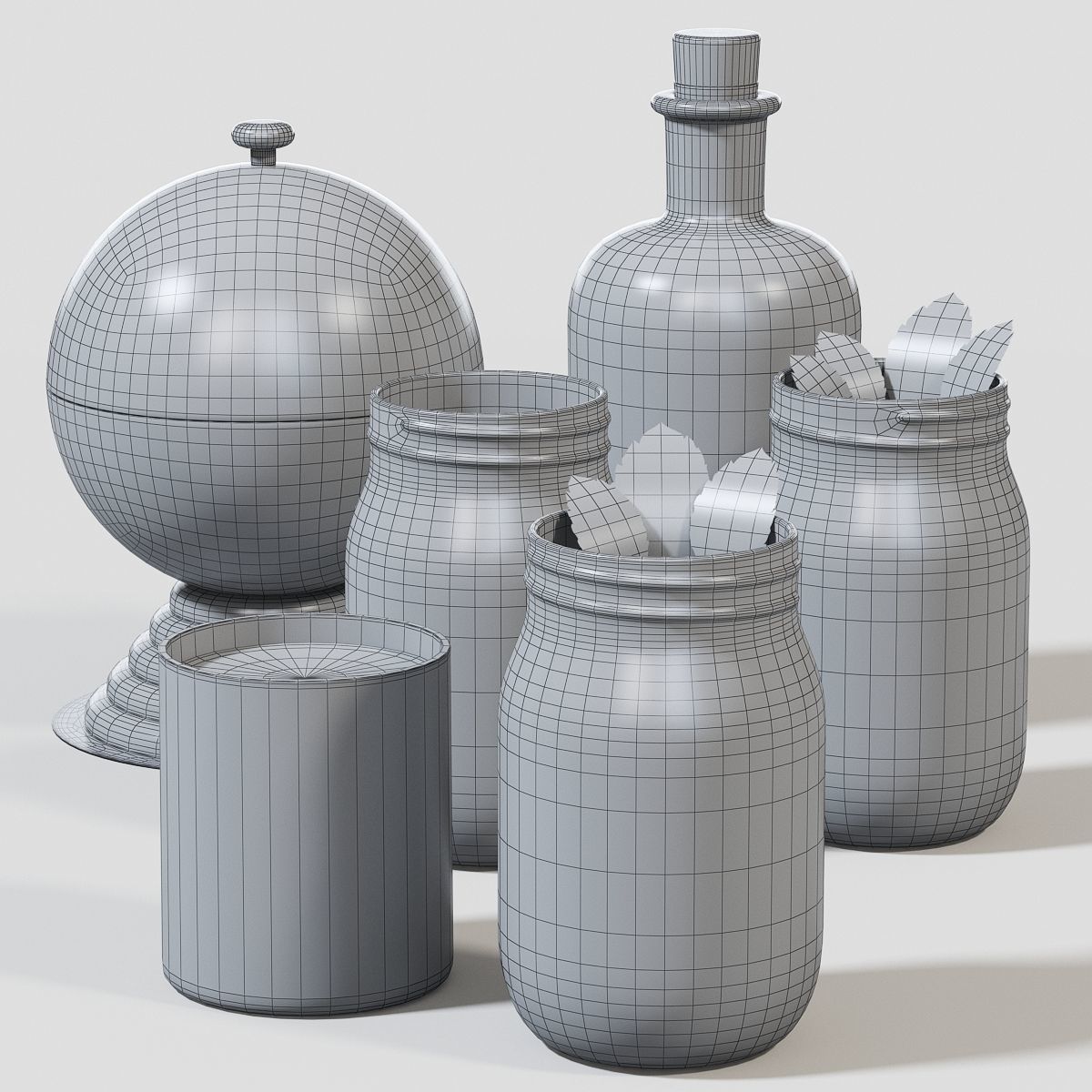 Cocktails set cocktail jars - cocktail jars 3D model_6