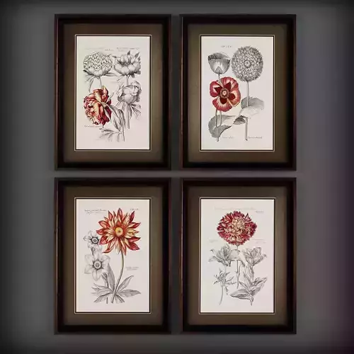 Picture Frames Low-poly 3D model