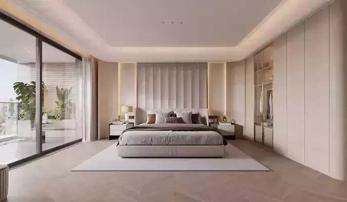 Master bedroom 3D model 3D model