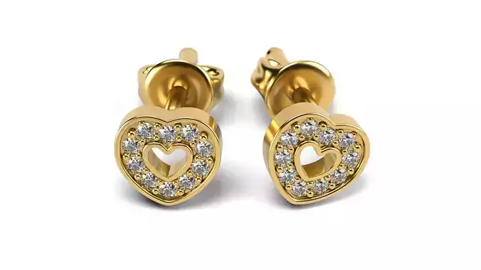Hearts Stud Earrings
