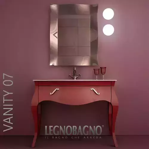 vanity bathroom with mirror 3D model