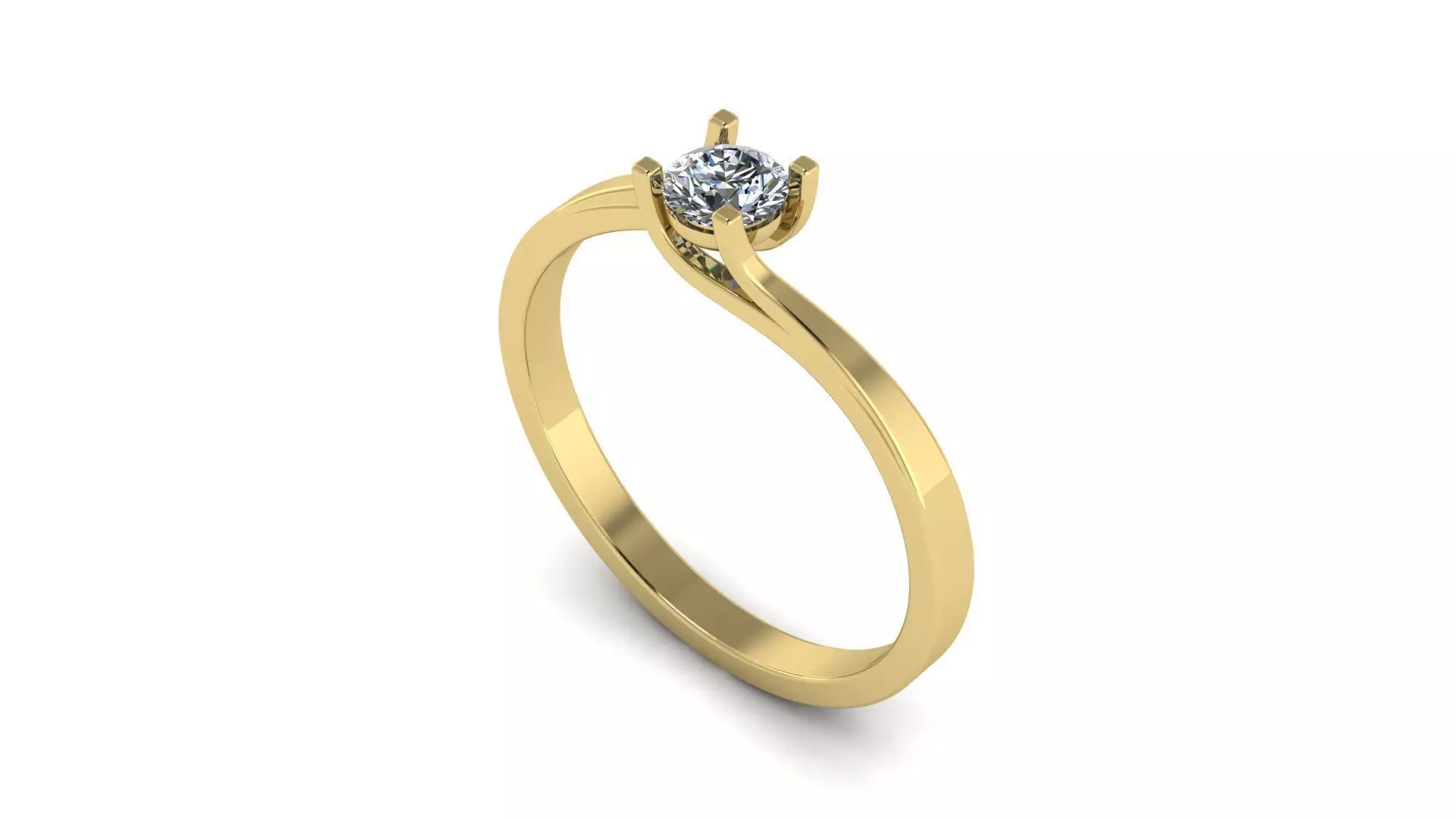 Solitaire Ring 01 3D print model