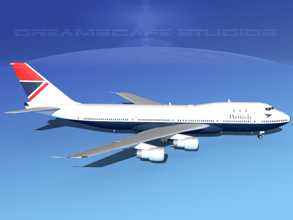 Boeing 747-100 British Airways 1 3D model_4