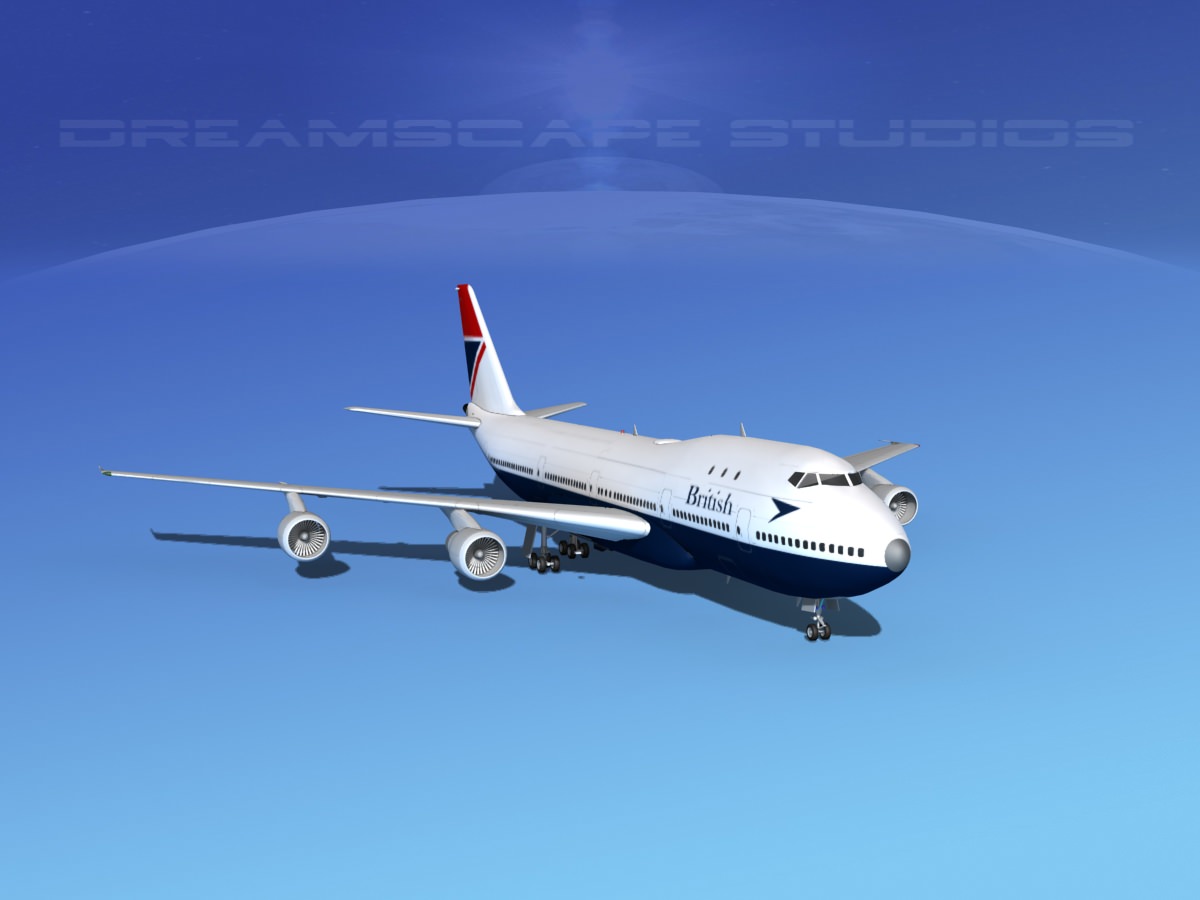 Boeing 747-100 British Airways 1 3D model_2