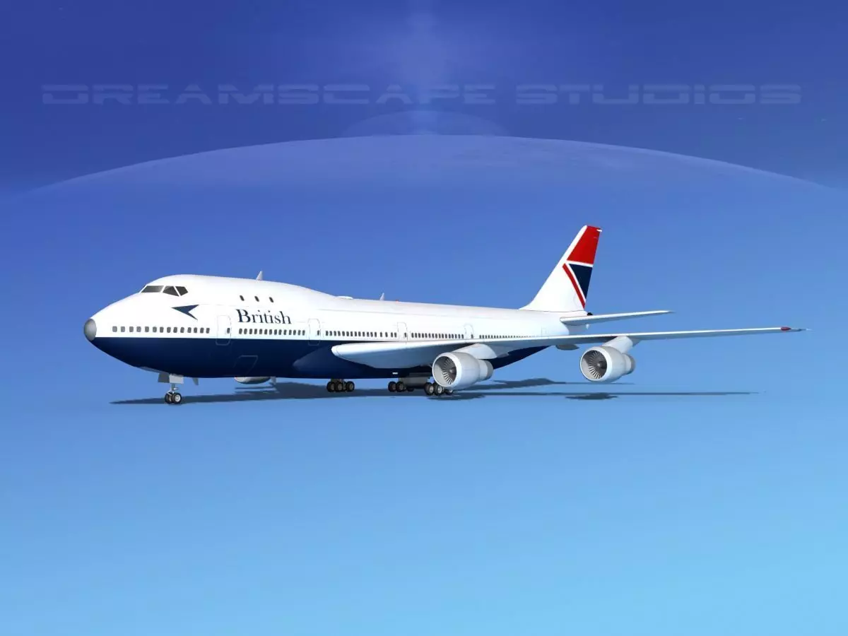 Boeing 747-100 British Airways 1 3D model_0