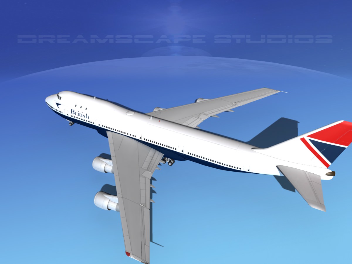 Boeing 747-100 British Airways 1 3D model_8