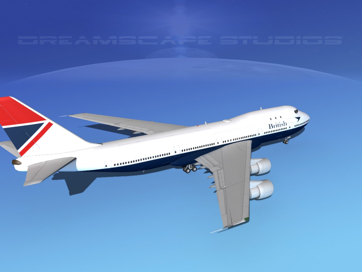 Boeing 747-100 British Airways 1 3D model_5