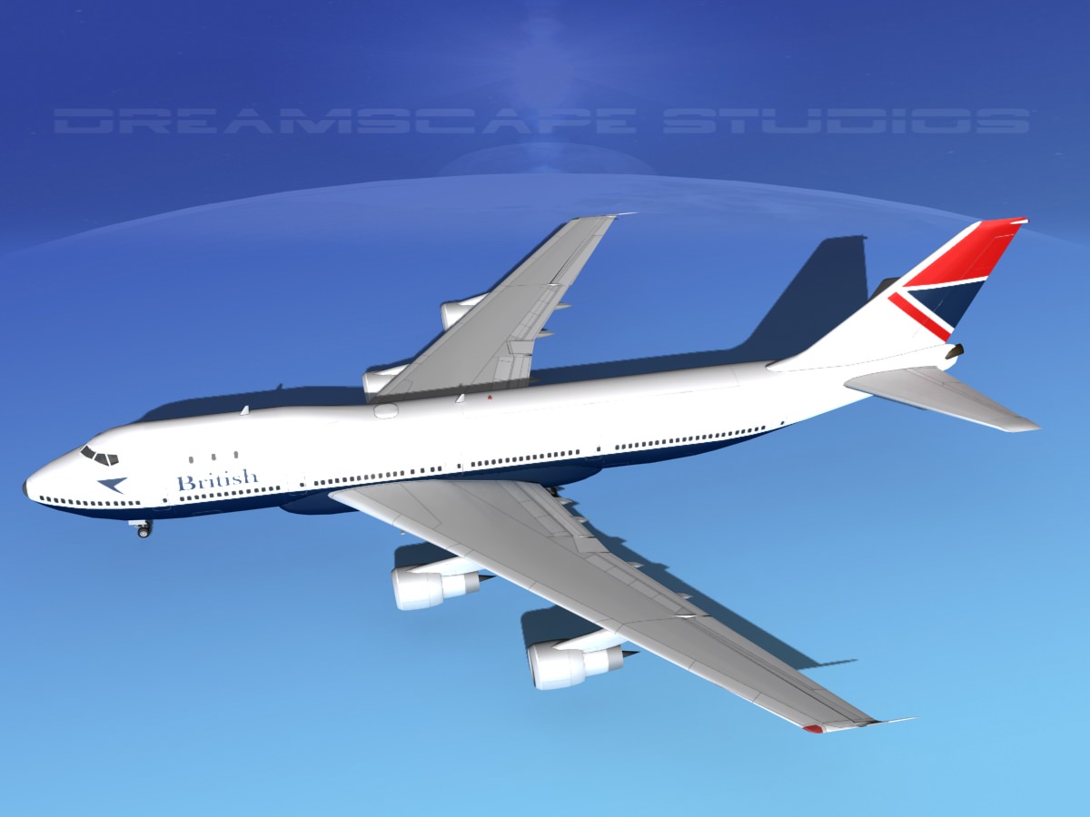 Boeing 747-100 British Airways 1 3D model_9