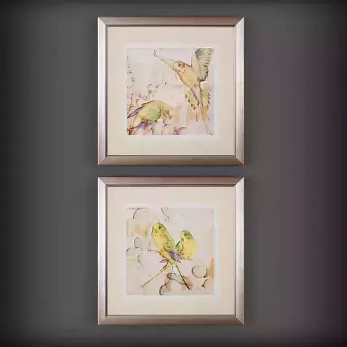 Picture Frames Low-poly 3D model