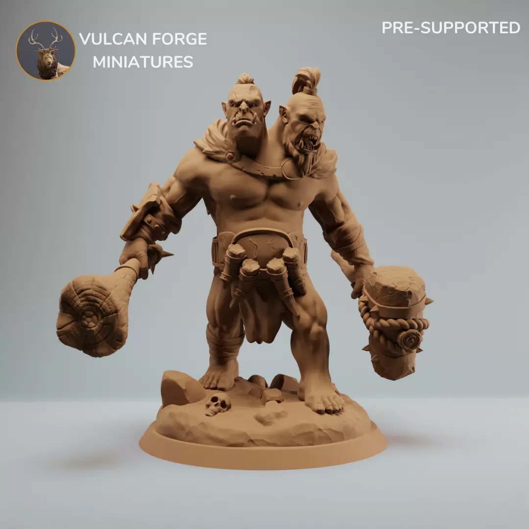 Ettin dnd Ettin miniature 3D print model