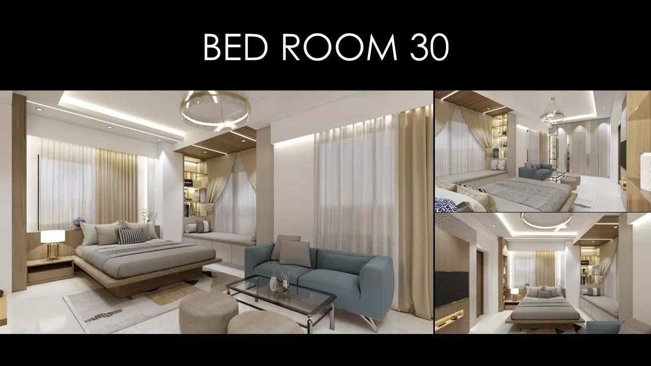 MORDERN BEDROOM 30 INTERIORS Low-poly 3D model