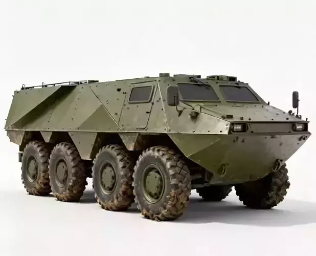 6x6 Wheeled Armored Personnel Carrier APC 3D Model