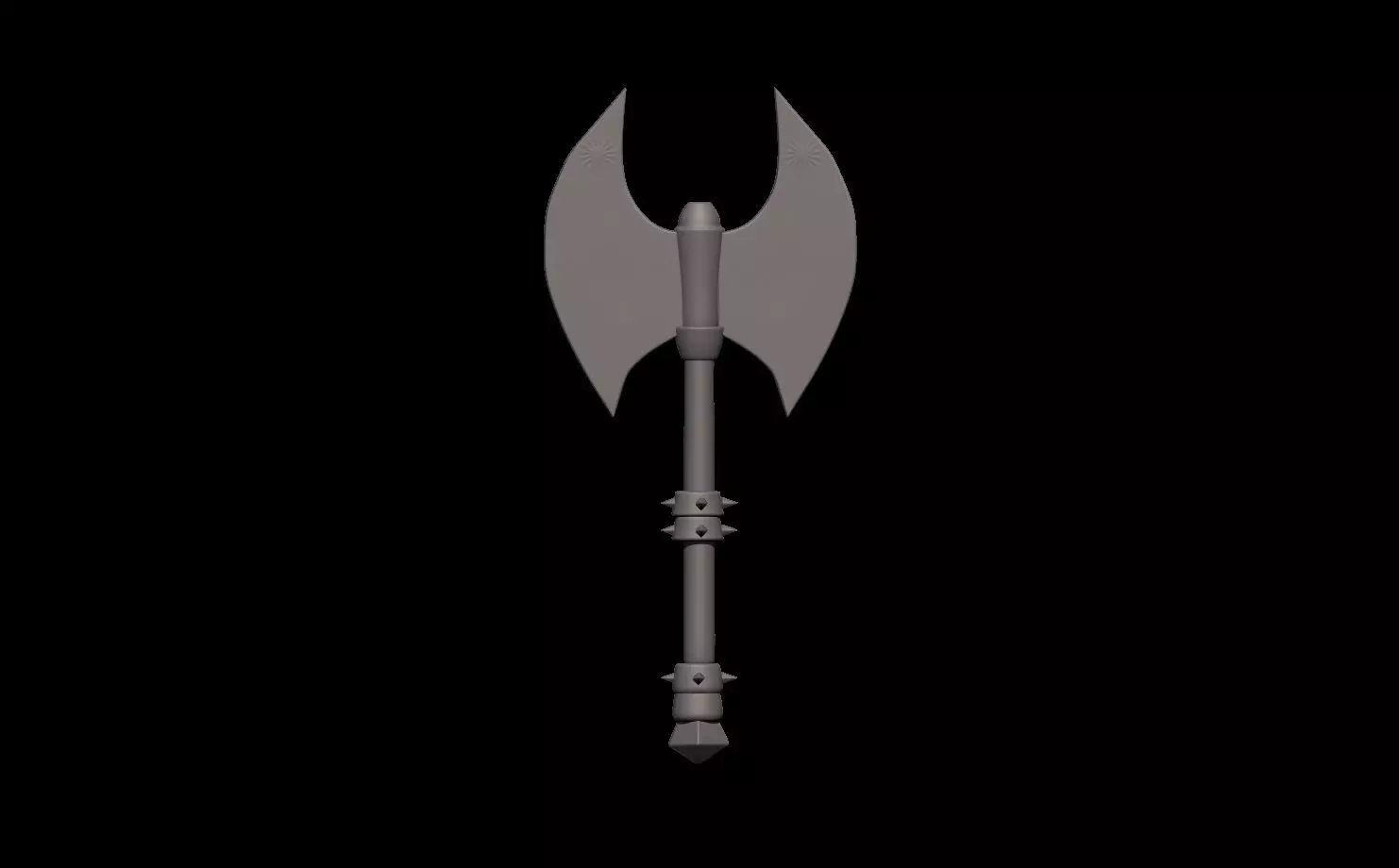 Twin-Blade Battle Axe 3D model