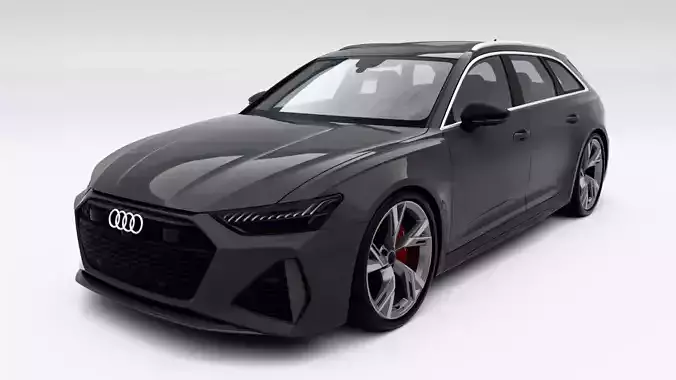 Audi RS6 Avant 2020 Low-poly 3D model