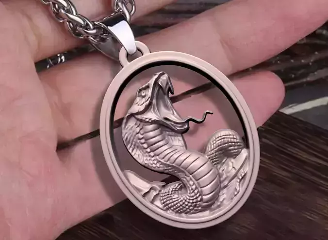 SNAKE PENDANT M02 3D print model