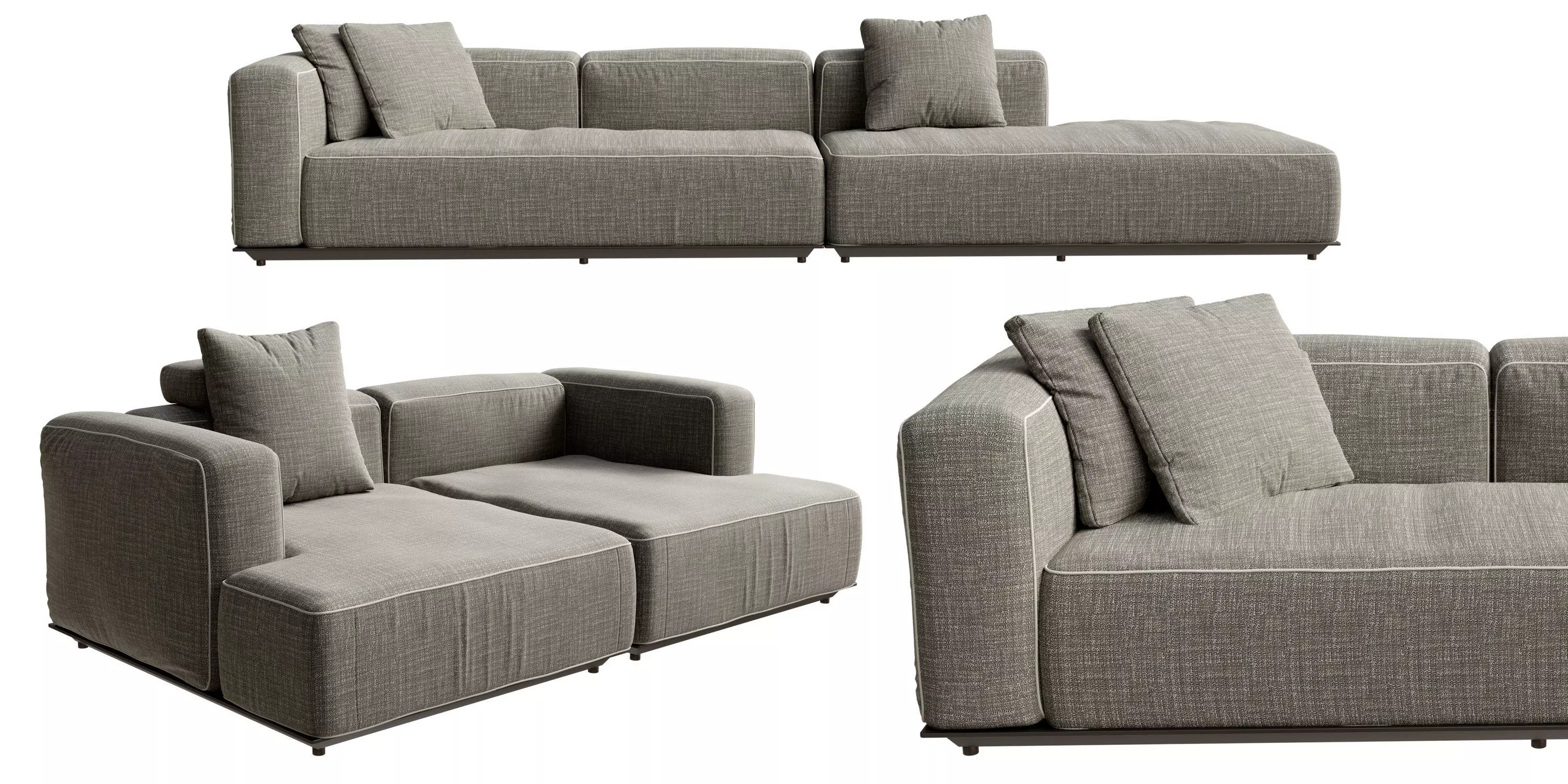 Hybrid Outdoor Sofa Set3 - furniture 3D model