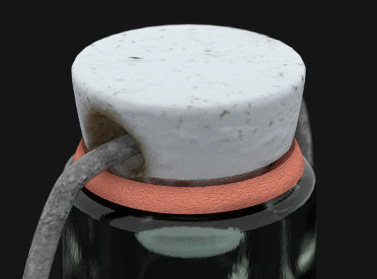 Rubber-sealed bottle 50CL 3D model_1