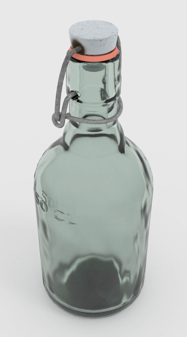 Rubber-sealed bottle 50CL 3D model_2