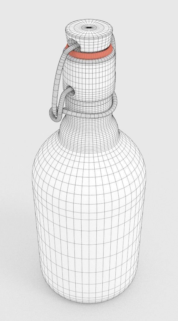 Rubber-sealed bottle 50CL 3D model_3